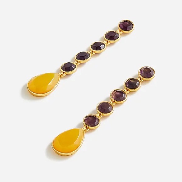 J. Crew Mixed-stone drop earrings - Picture 1 of 2